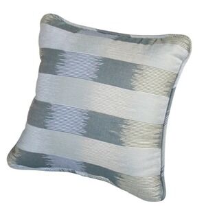 4 Sunbrella 20" X 20" Toss Pillows Coastal Calm Collection Blue Gray White NEW